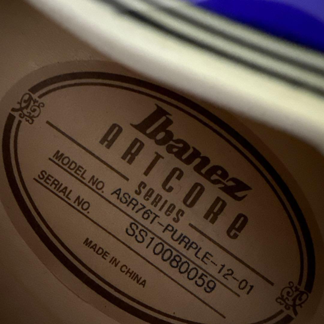 激レア banez ASR76T-PURPLE-12 セミアコ エレキギター