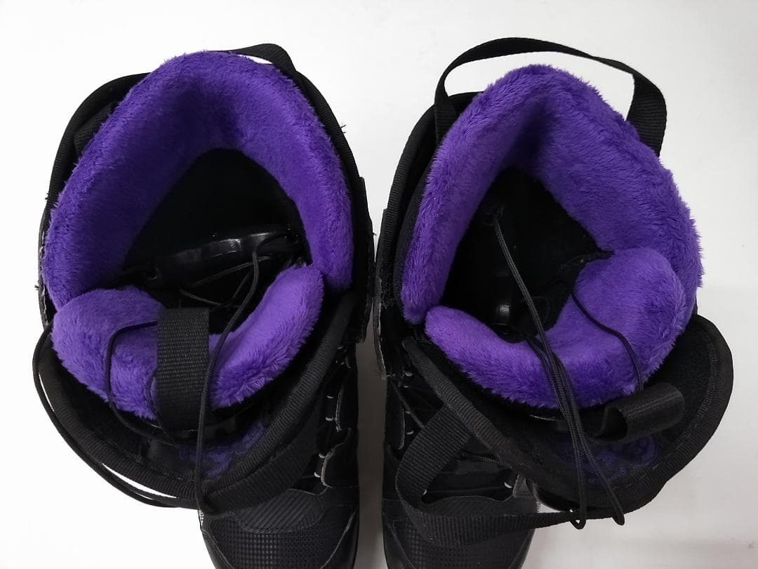 サロモン スノーボードブーツ PEARL 25cm BOA ブラック×パープル◆
