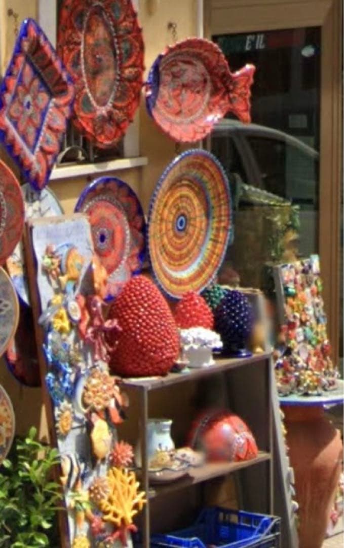 ceramica LAMAGAハンドペイントヴィンテージピッチャー