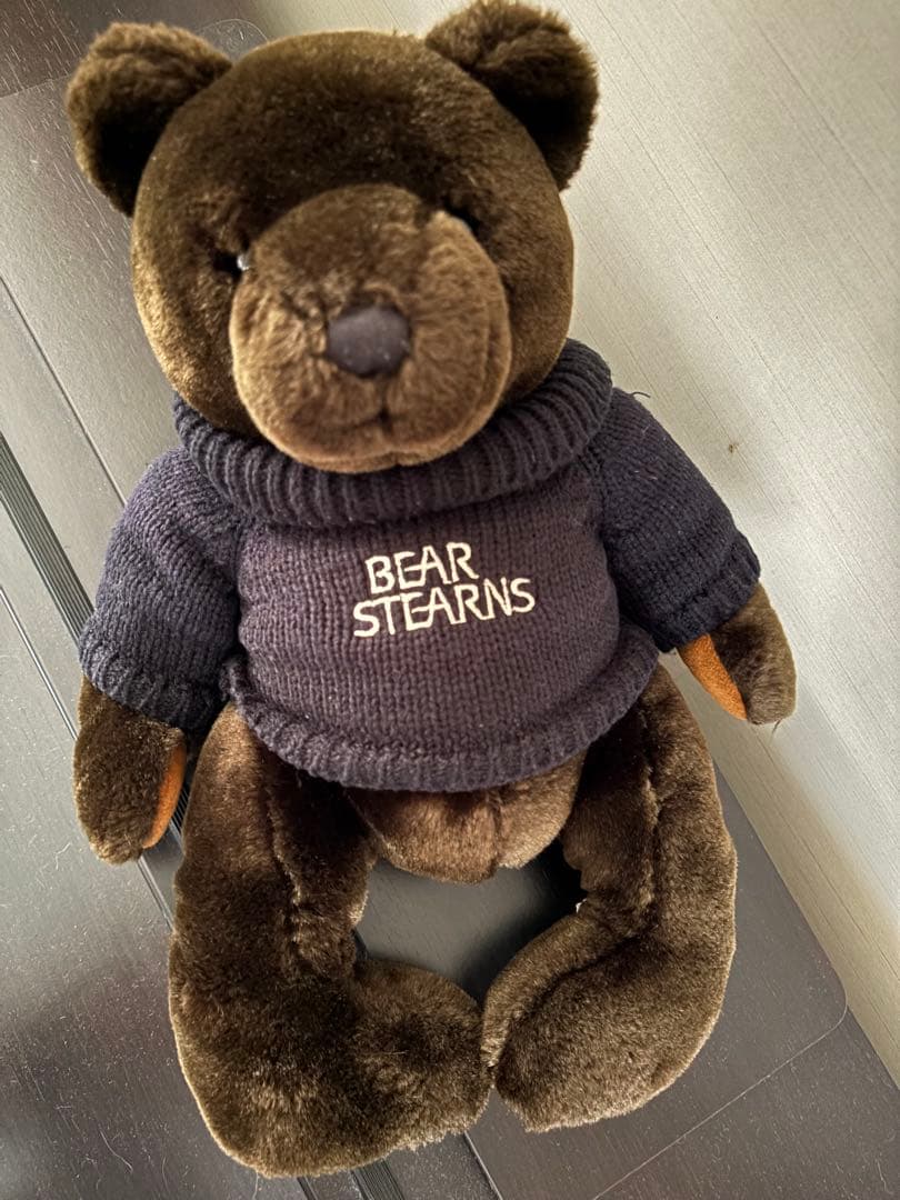 BEAR STEARNS ぬいぐるみ ロゴ入りセーター付き
