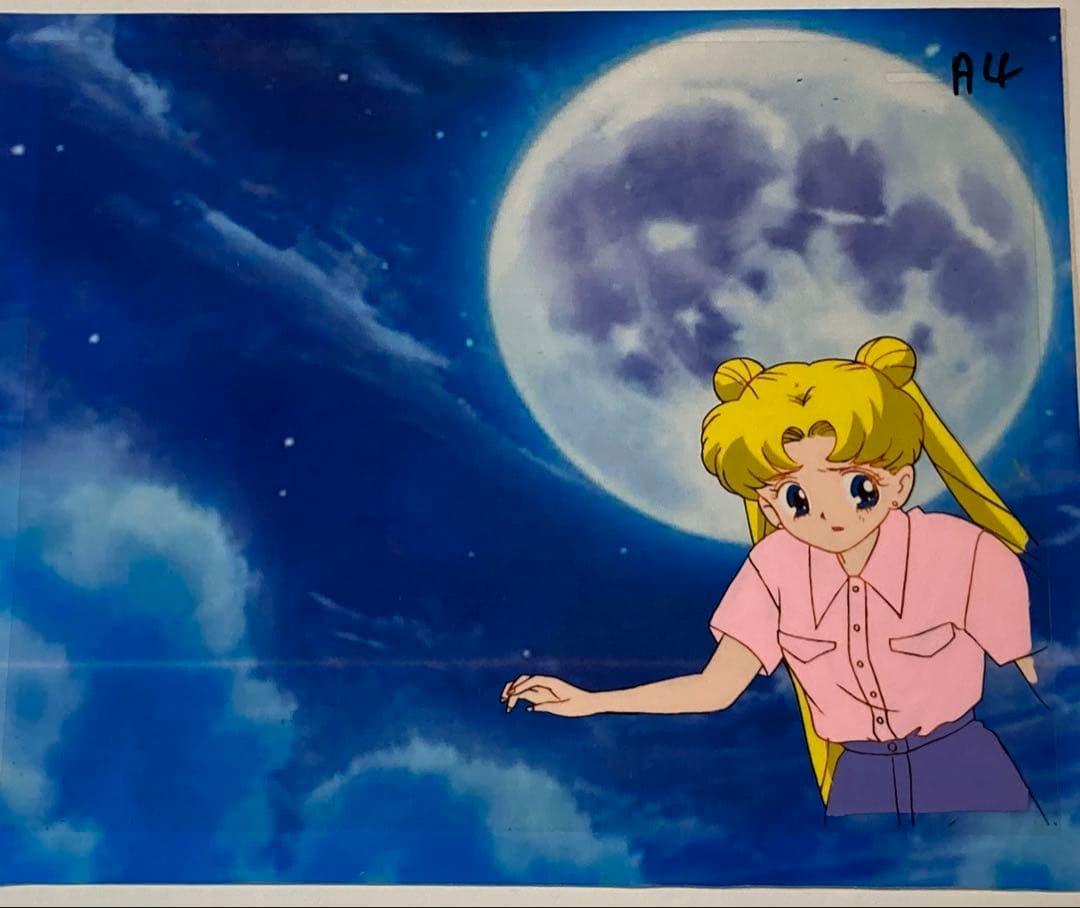 d３８　美少女戦士セーラームーンセル画【月のうさぎ】背景・動画付き