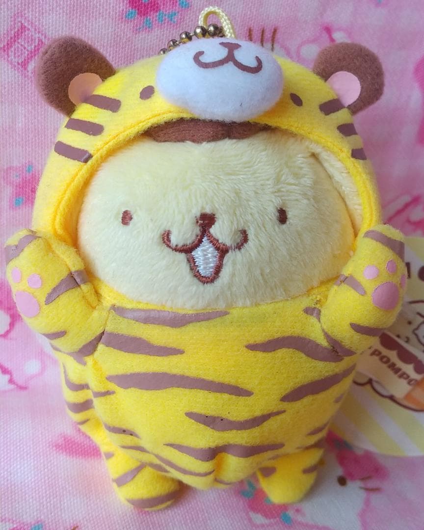 ポムポムプリン　虎　着ぐるみ　ぬいぐるみ　マスコット　トラ
