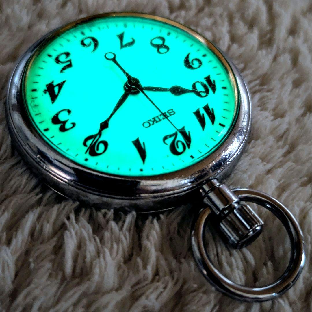 鉄道時計 SEIKO鉄道懐中時計 JR西日本 蓄光(ルミブライト) 正常稼動品