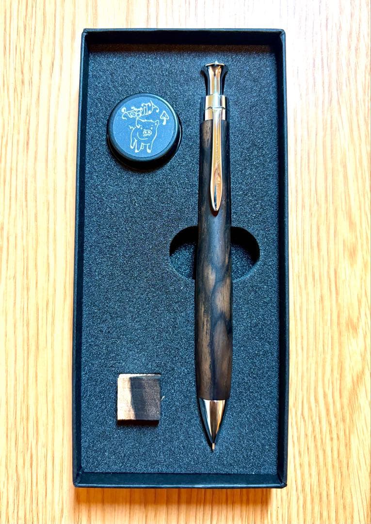 ※ri1　 こぶた工房　黒柿孔雀杢　ペンシル0.5