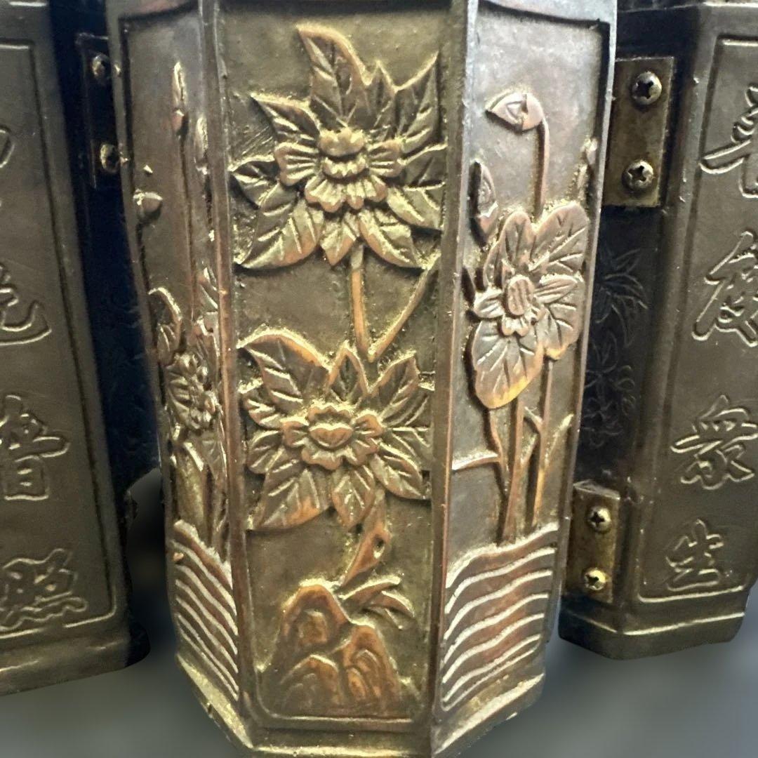 古董 置物 中国 仏像 三面仏像 彫刻