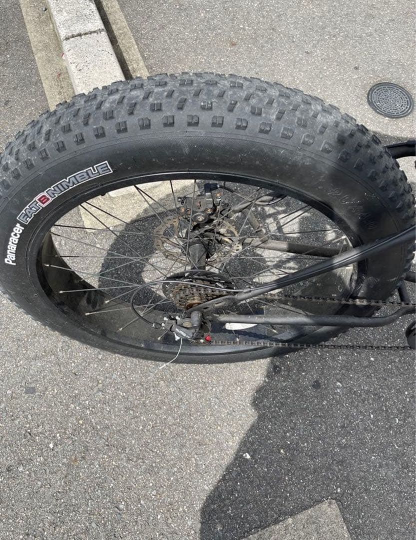 ファットバイク ブラック スチールフレーム