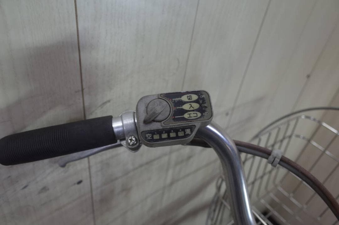 電動アシスト自転車 シルバー 前バスケット付き