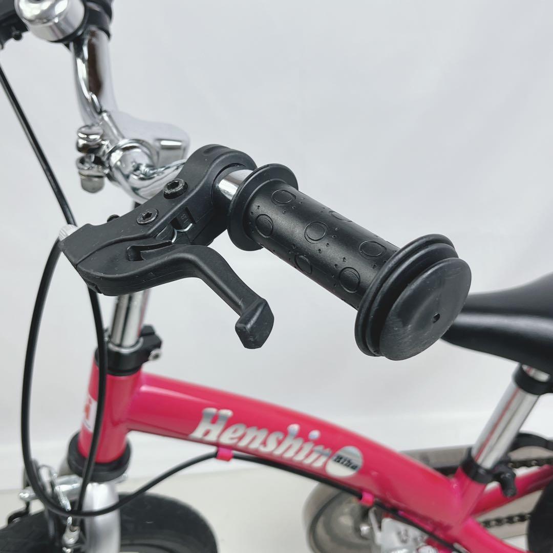 【美品】へんしんバイク2 12インチ ピンク スタンド付