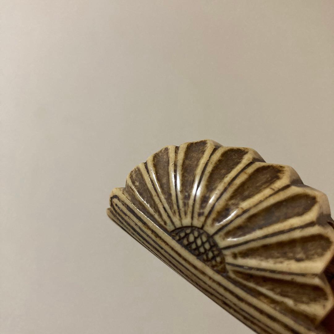 江戸中期〜後期？　古根付け　掲げ物　陶器×天然素材　2点セット