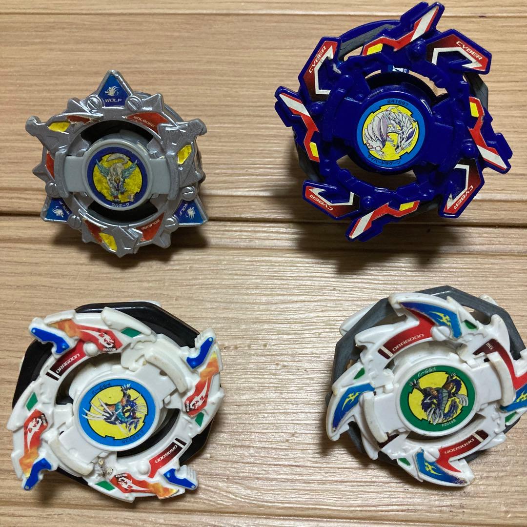 爆転ベイブレード 旧ベイ9体 まとめ売り ドラグーンV2 ケルベロス ゴールド