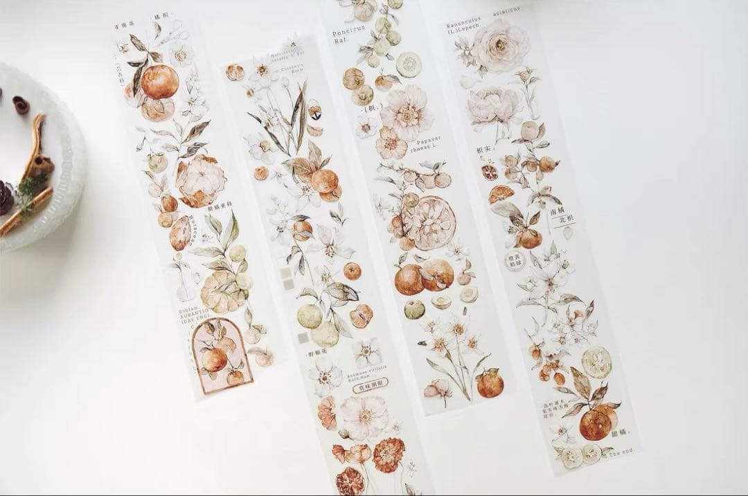 ⭐️SALE⭐️ 雀斑茶《橘枳》海外マスキングテープ　マステ 【1336】