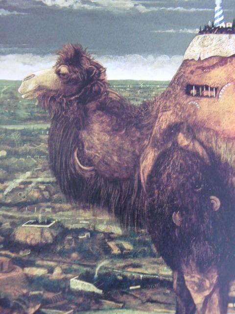 生駒泰充、【風の道】、希少な額装用画集画、新品高級額 額装付、状態良好