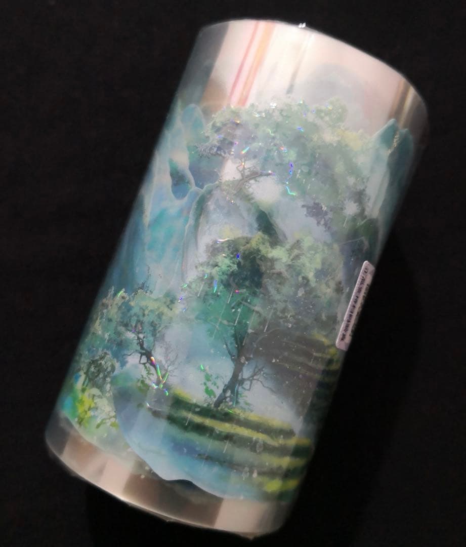 【8752】海外　マステ　3/5/巻売り　貝殻光カッティング　風景