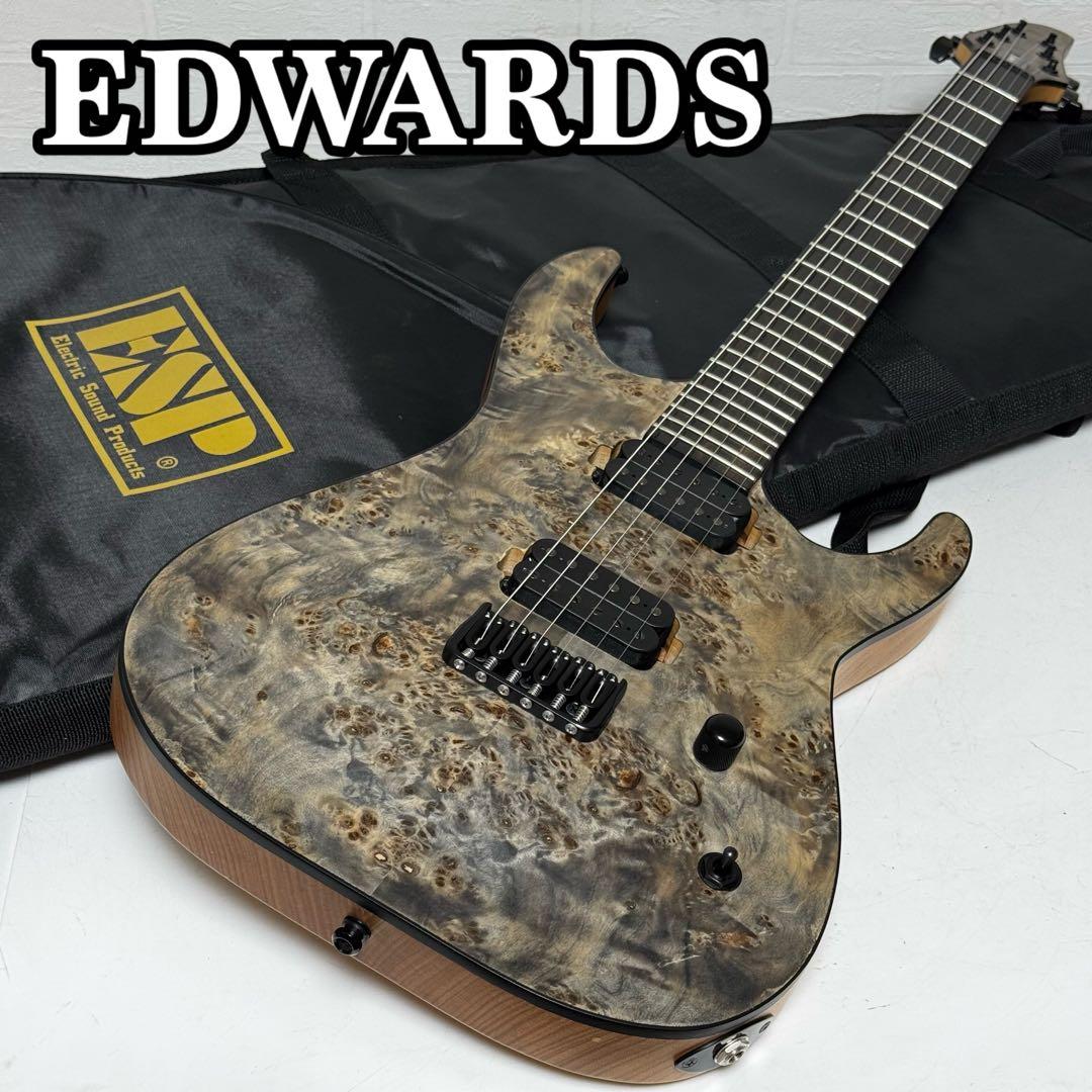【美品】EDWARDS E-HR6-FX/BM Ash Black エレキギター