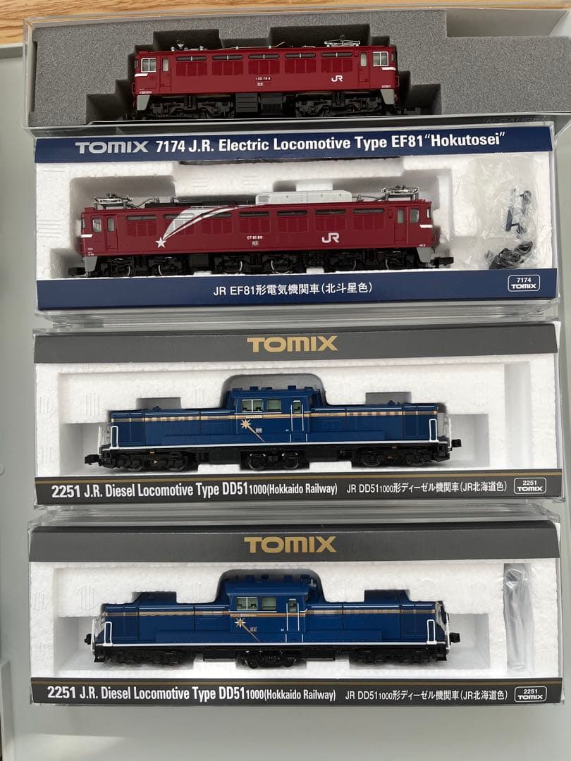 TOMIX 24系25形　北斗星東日本編成　EF81 ED79 DD51 セット