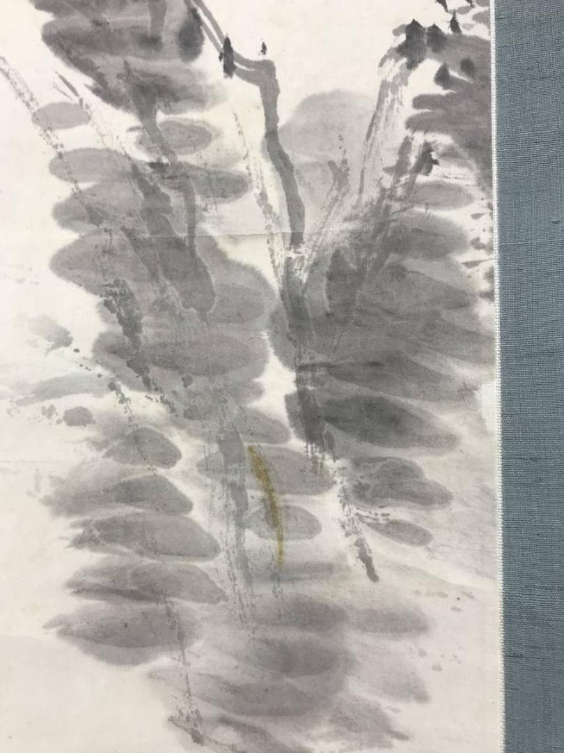 作者不詳/晴雲帰帆画賛/山水図/人物図/掛軸/名家伝来/AC-503