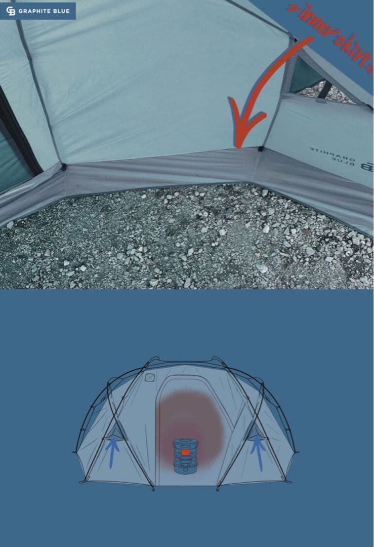 【新品】4シーズンテント/グラファイトブルー Thermo Shelter