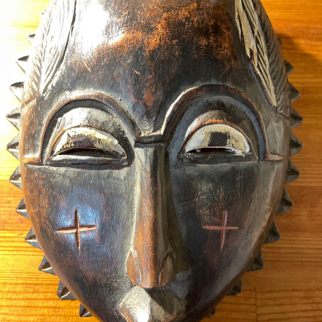 コートジボワール　ヤウレ族　お面　アフリカ　マスク