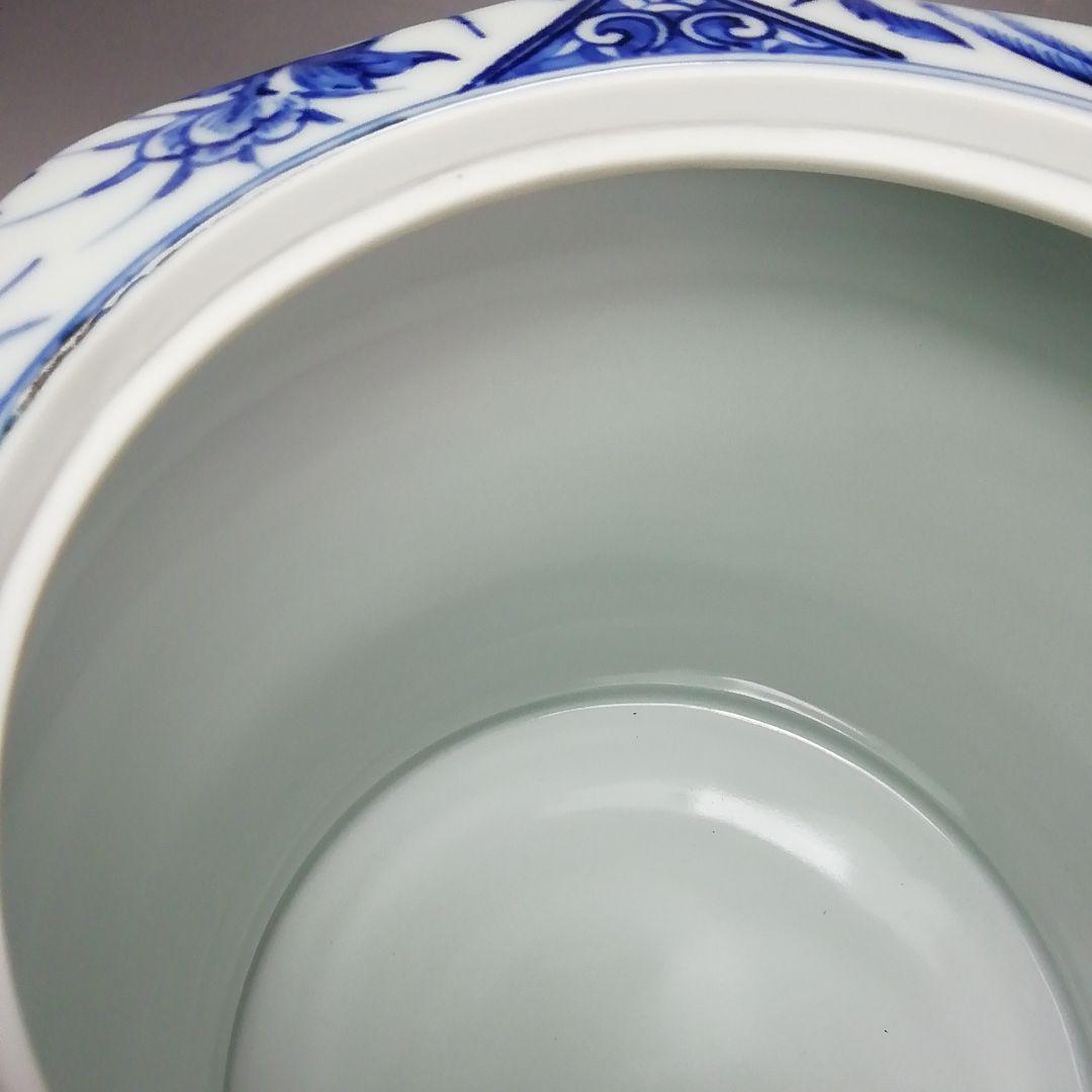 Ｓ５８１　水指　『祥瑞花鳥八角』『勝見永泉作』　共箱　茶道具