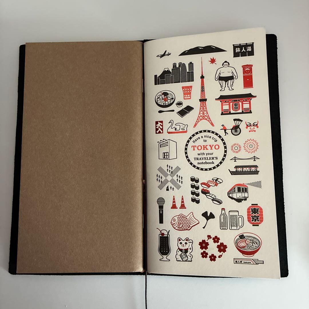 トラベラーズノートTOKYO EDITION黒 リフィル・ブラスチャームクリップ