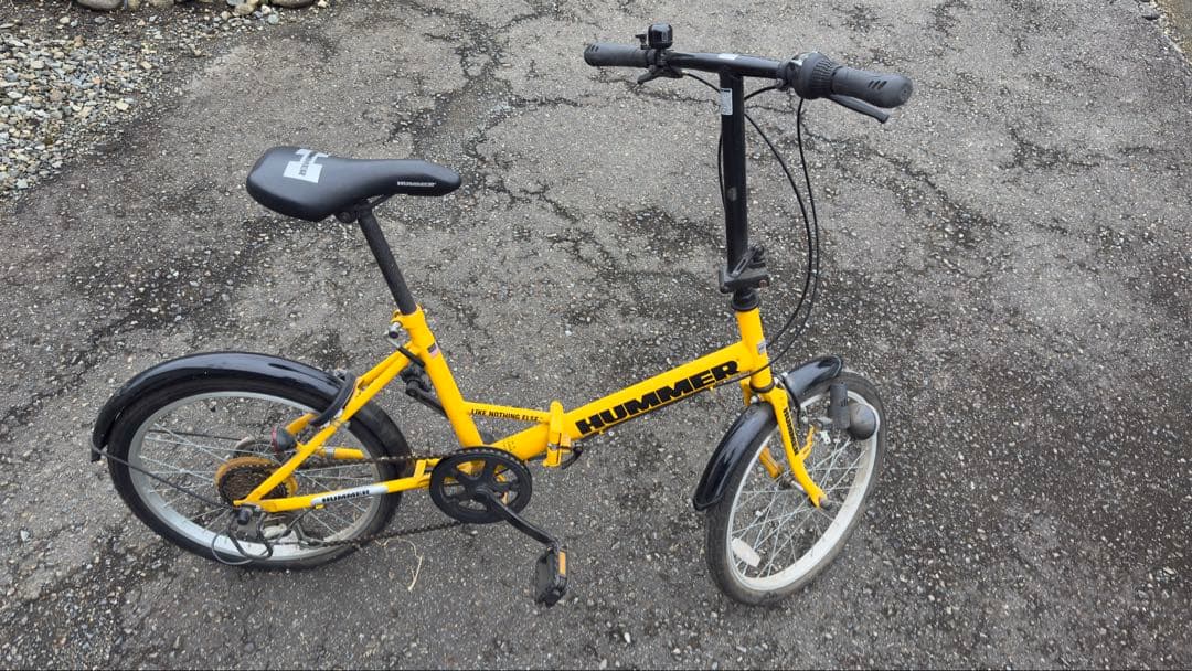 HUMMER 折りたたみ自転車 イエロー　引き取り