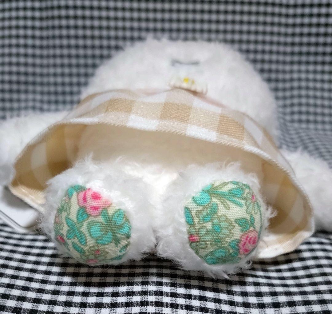 フラワーミッフィー ほわほわマスコット チェックワンピース ピンク miffy