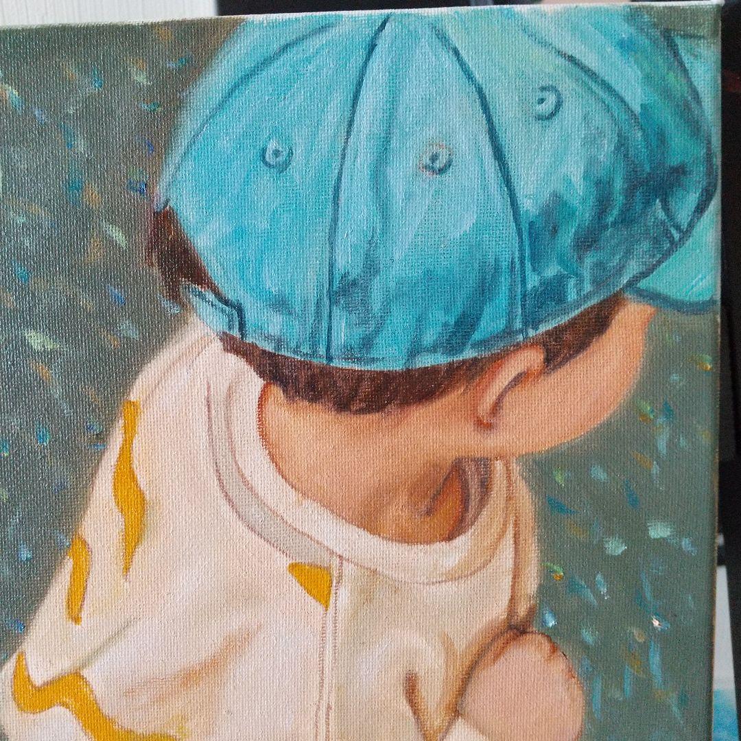 「どこ行くの？」人物画#18 油彩画 6号 F6 油絵