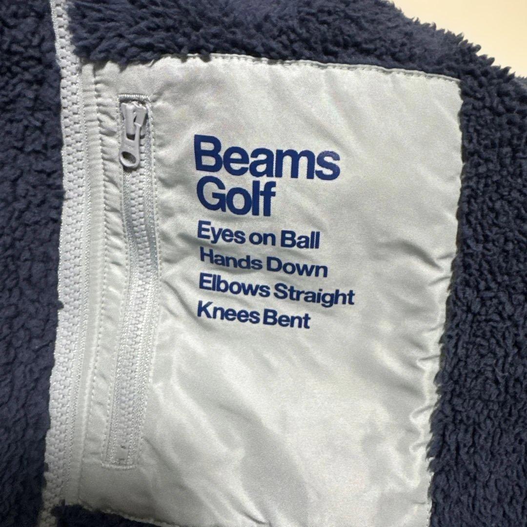 ビームスゴルフ　ボアフリースブルゾン　Ｌサイズ　ネイビー