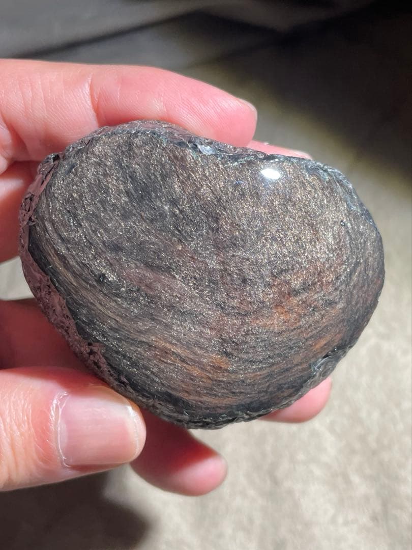 研磨品十勝石玲瓏　ゴールデンマホガニーオブシディアン　レインボーオブシディアン