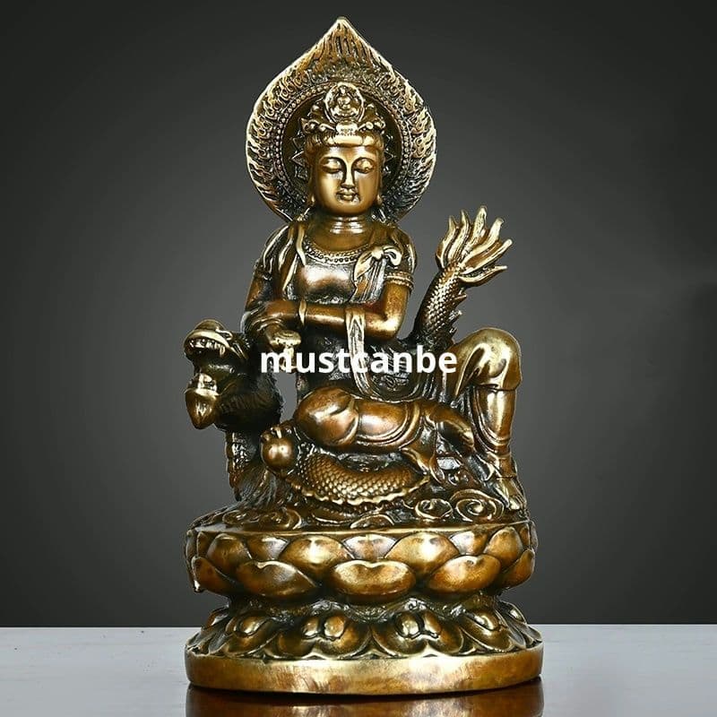 銅器 仏像 慈悲坐蓮観音菩薩仏像 仏堂供養仏 工芸品 置物