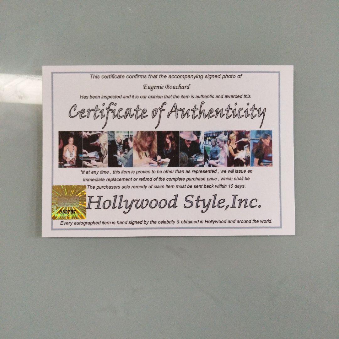 ウージニー・ブシャール直筆サイン入り2Lサイズ写真…プロテニスプレーヤー…