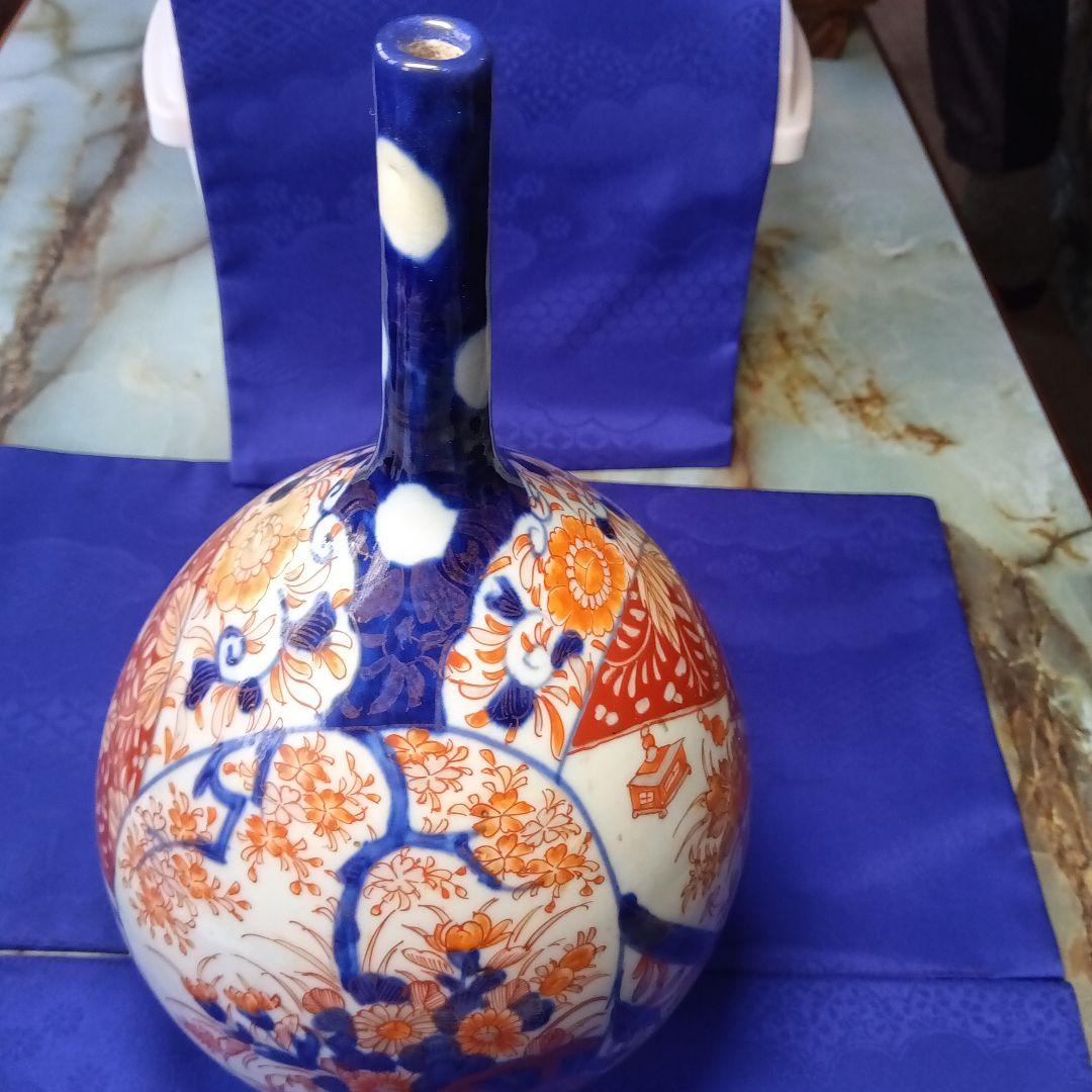 古伊万里献上手鶴首花入無傷