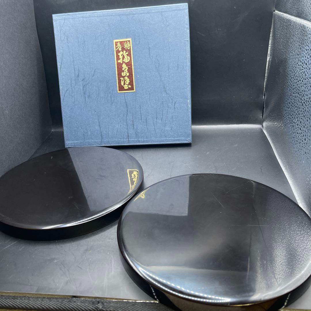 輪島塗　丸盆　5枚セット