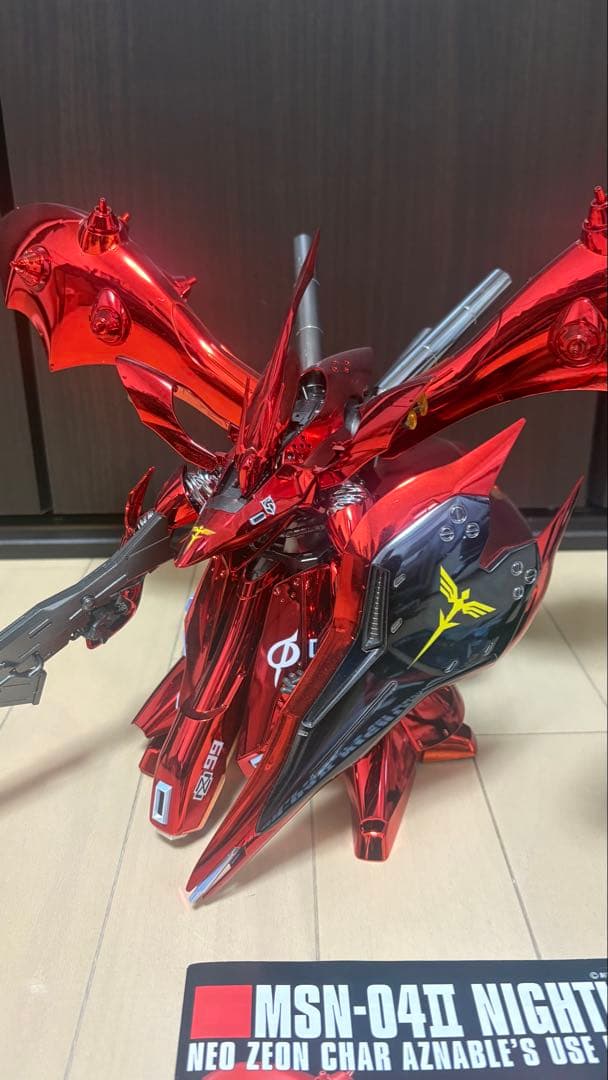 hg ナイチンゲール rg ハイニューガンダム メッキ加工完成品 一部塗装有り