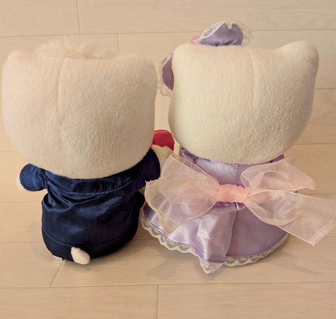 ハローキティ&ダニエル　ウエディングドールセット　希少　ぬいぐるみ　ピンクほっぺ
