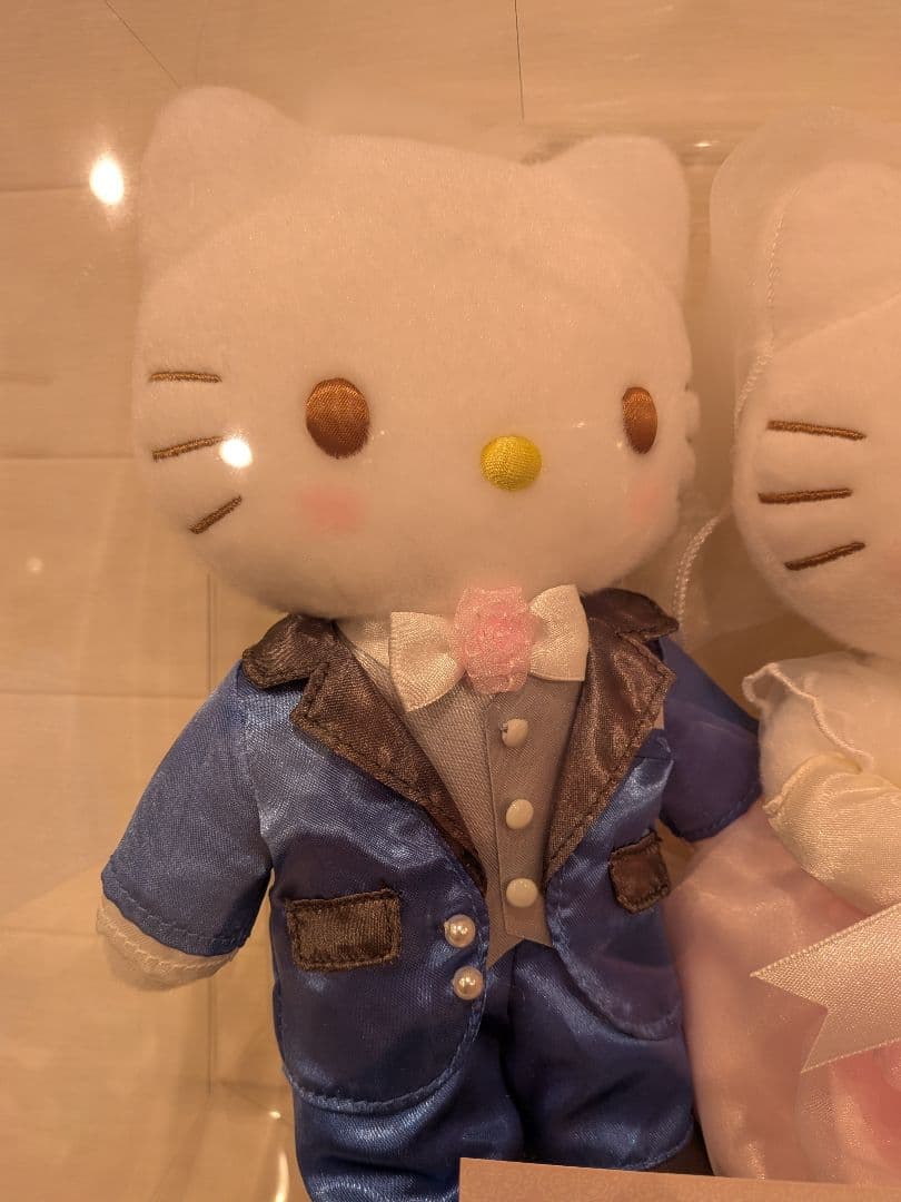 ハローキティ&ダニエル　ウエディングドールセット　希少　ぬいぐるみ　ピンクほっぺ