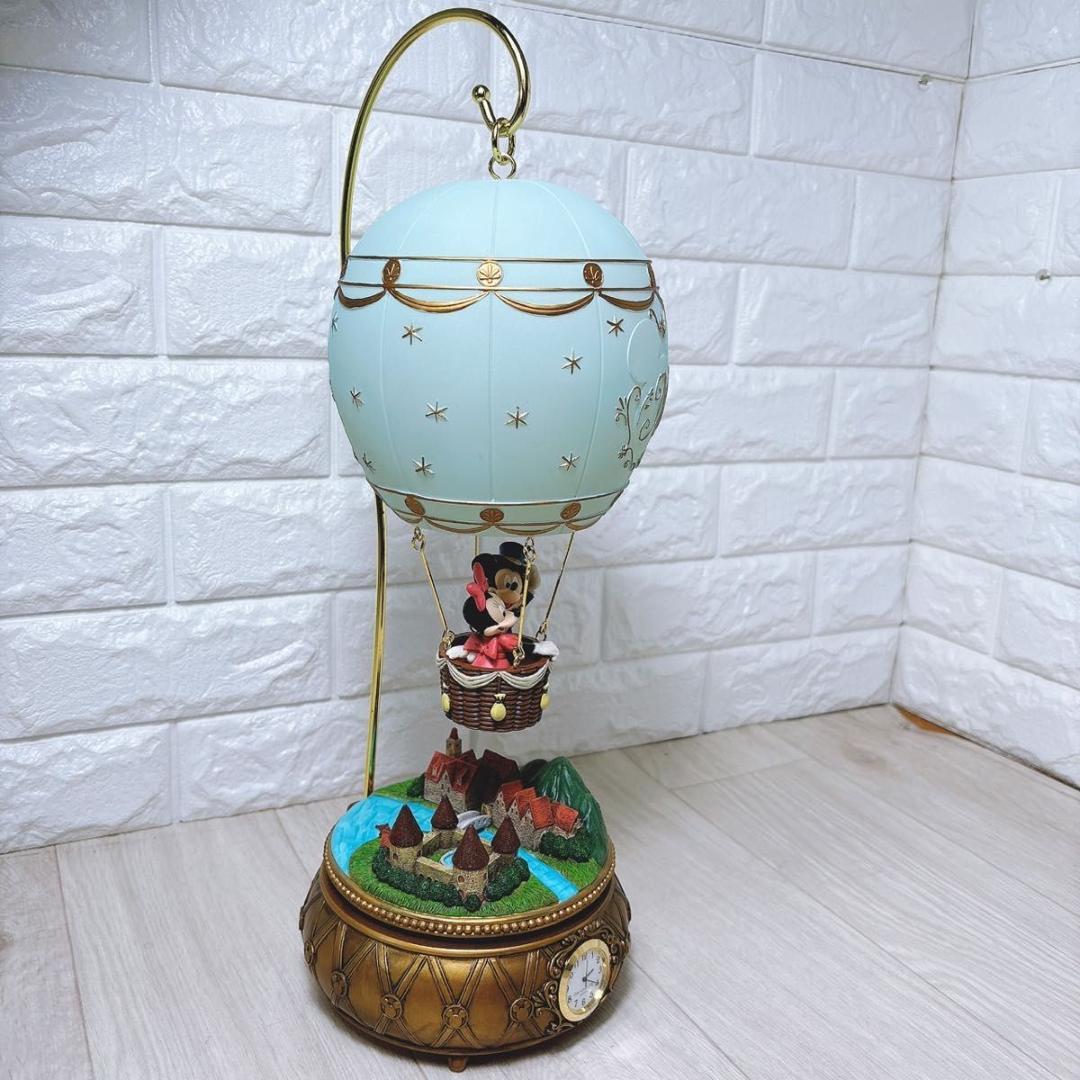 ディズニー ミッキー＆ミニー バルーンランプ LED照明 時計 オルゴール