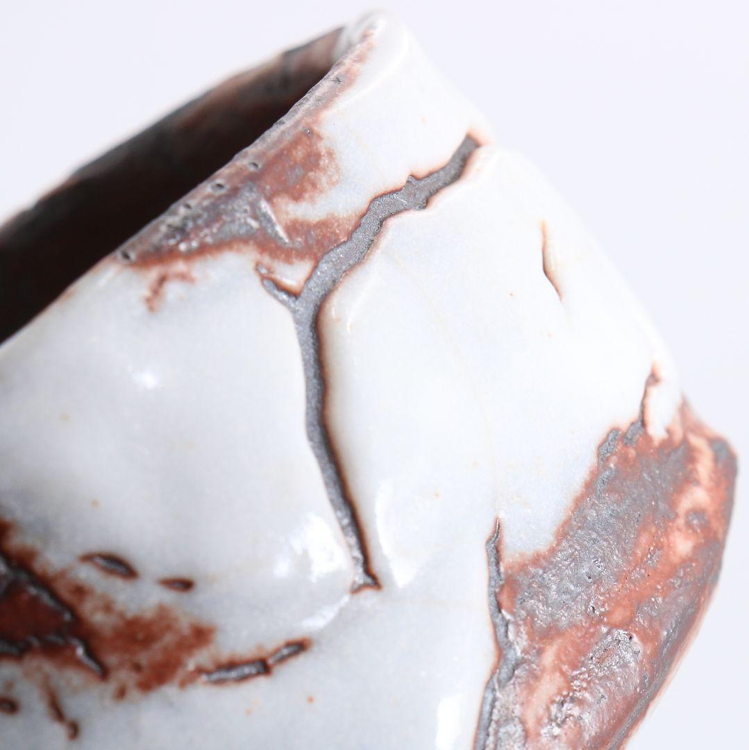 加藤唐九郎作 鬼志野茶碗 茶道具 共箱共布　SB854　DK1