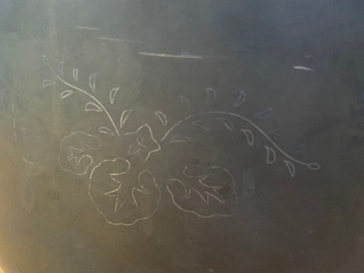 金属製 火鉢 植木鉢 金魚鉢 金物 骨董品 直径25cm×高さ24cm