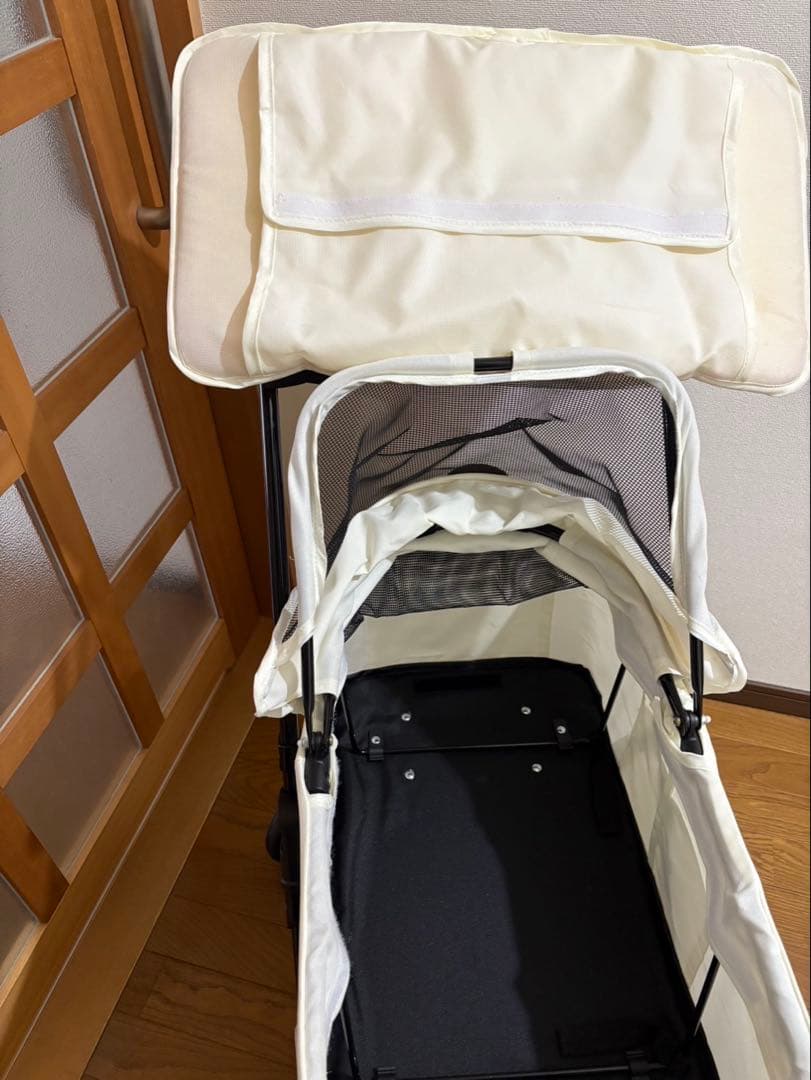 折りたたみ式ペットカート　アイボリー