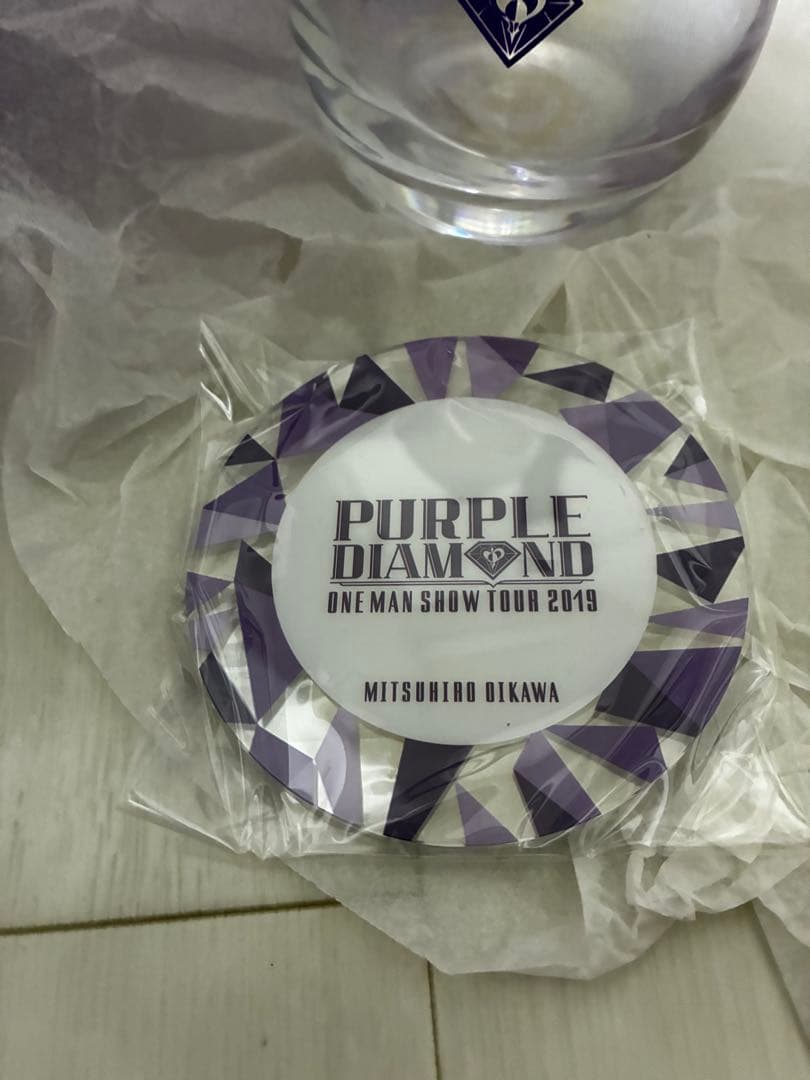 【匿名配送】及川光博グッズPURPLE DIAMOND グラス＆コースターセット