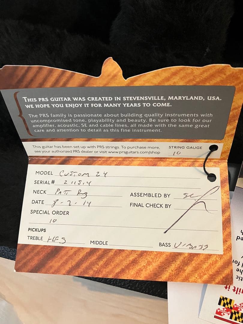 ギター PRS custom24 10top