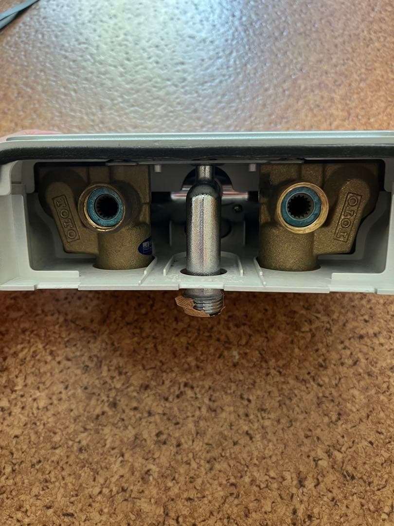 TOTOスッキリ棚水栓 棚W215水栓金具 シャワーヘッド 壁付サーモ水栓