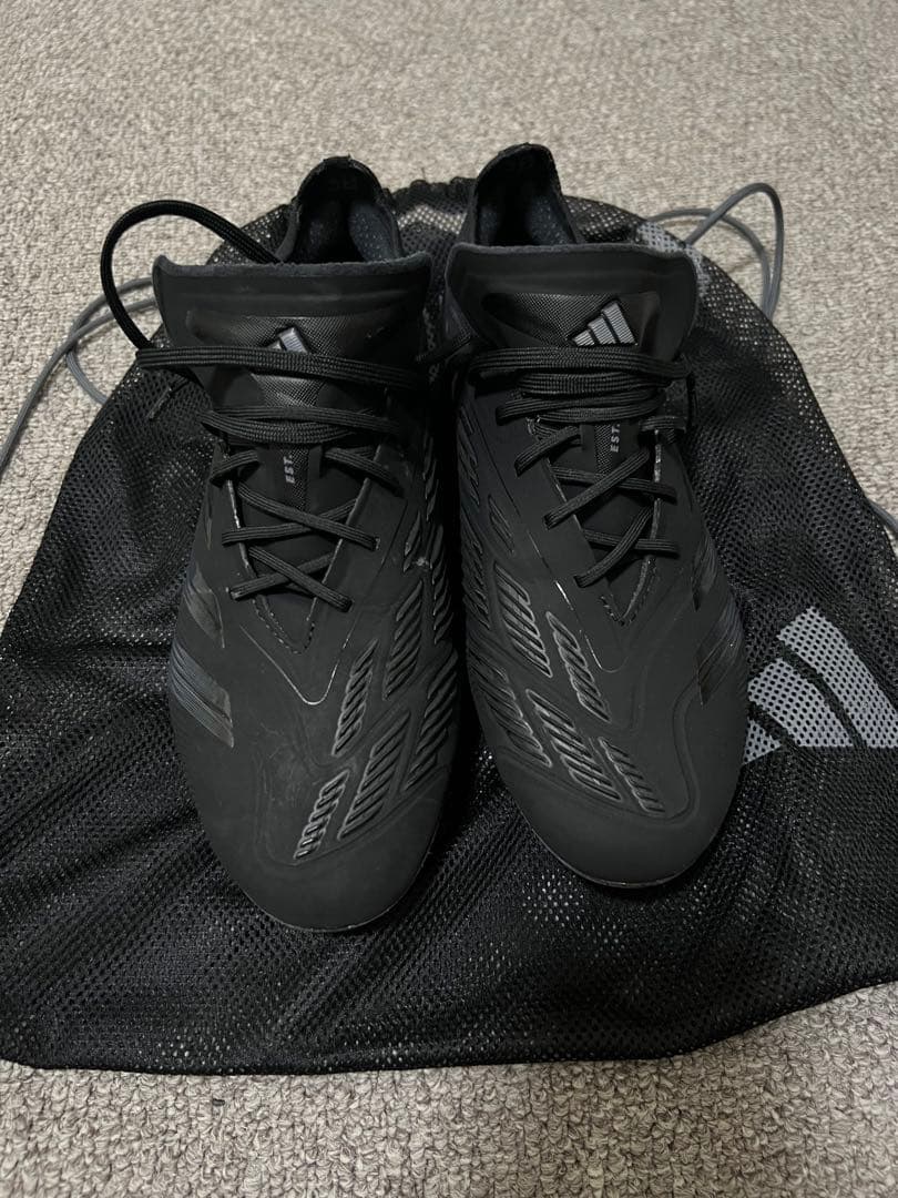 adidas Predator ブラック サッカーシューズ 25.0
