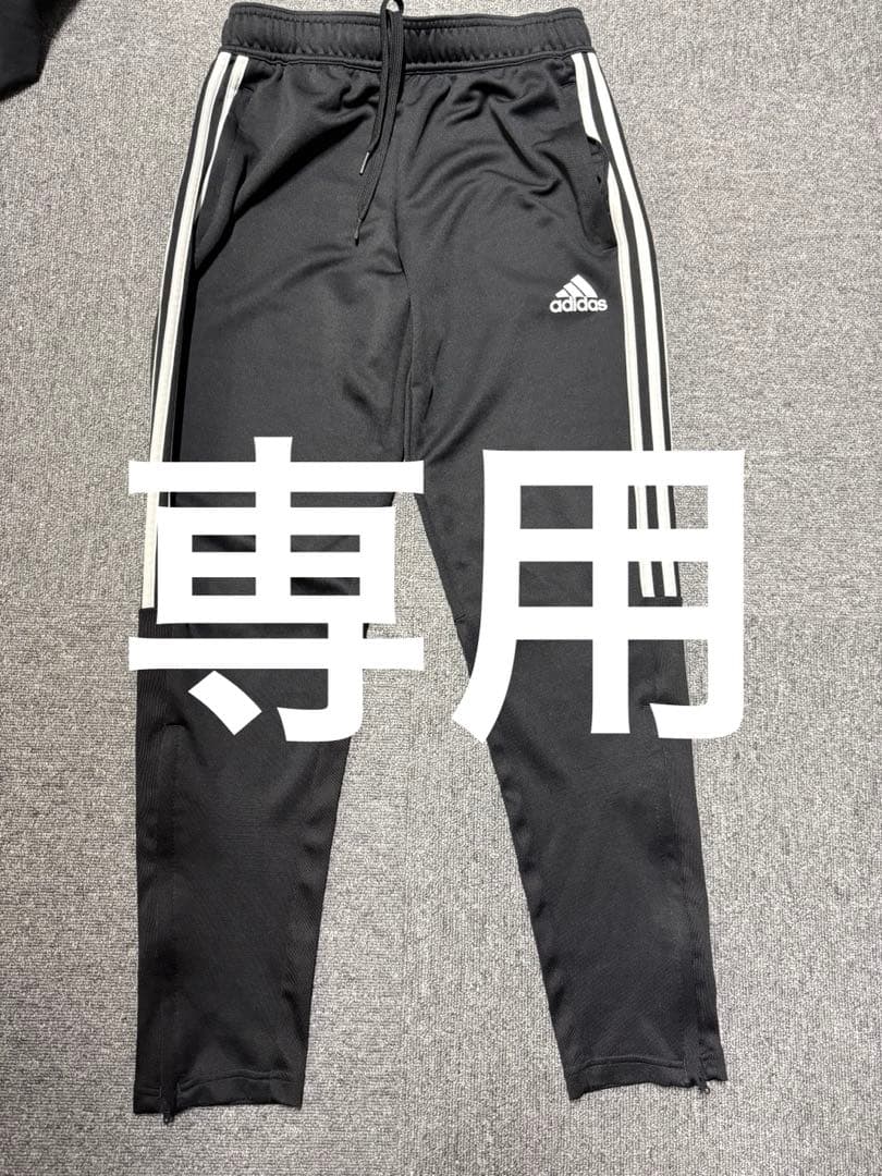 adidas 3本ライン ブラック ジャージパンツ J/L