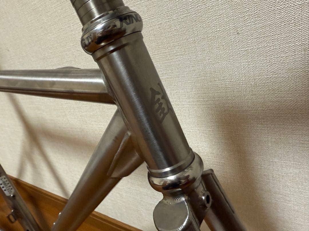 チタン製 ロードバイクフレーム　510サイズ　クリスキング製チタンヘッドパーツ付