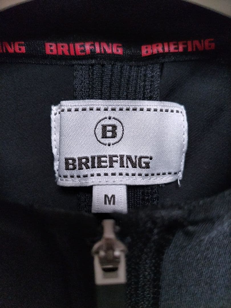 ブリーフィングゴルフ　ハーフジップ　カットソー　ストレッチ　黒　22年モデル