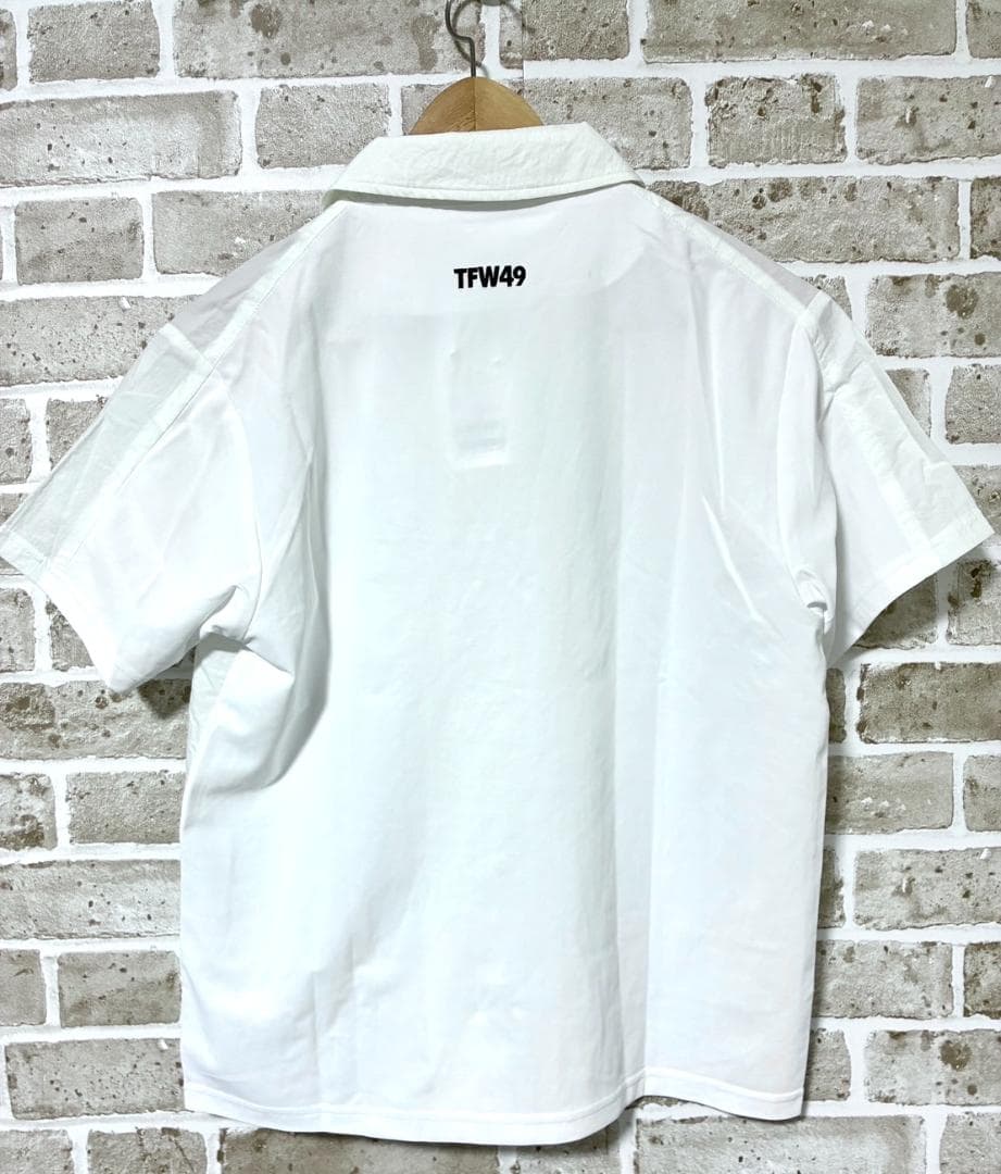 【フォロー割】新品 TFW49 コンビネーションオープンシャツ Lサイズ 白