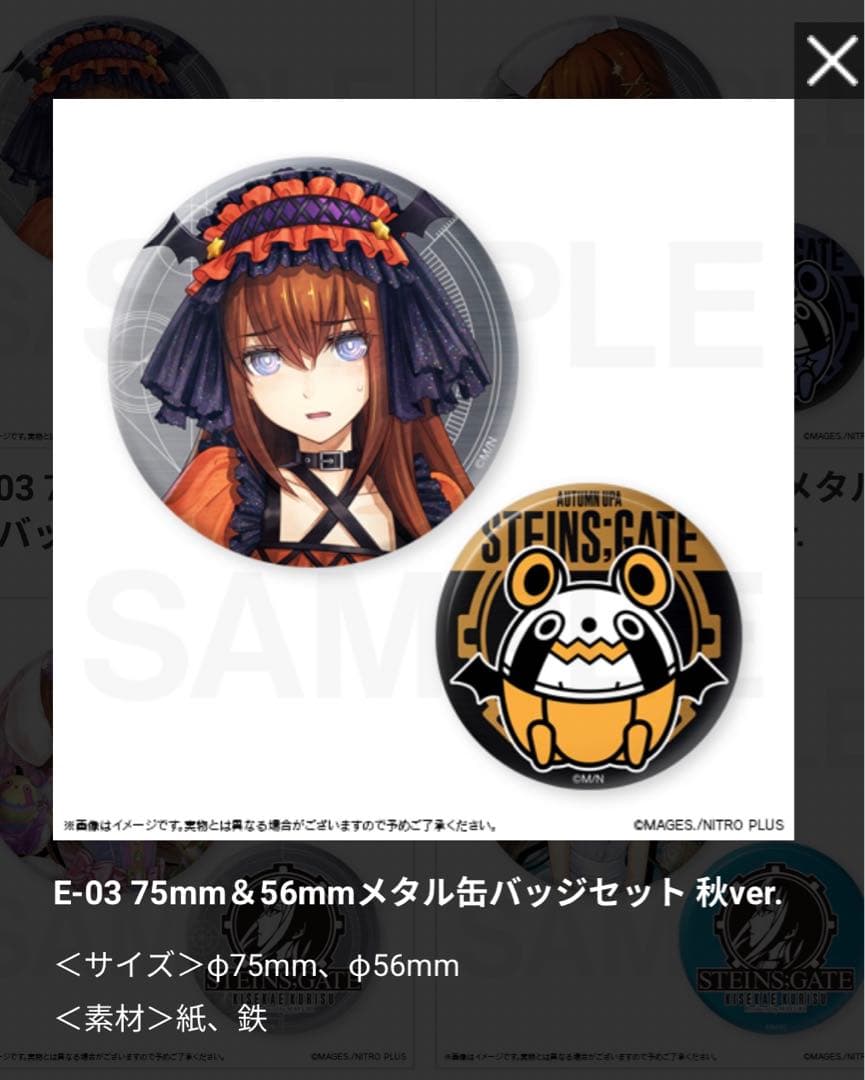 STEINS;GATE マジくじ 牧瀬紅莉栖 秋