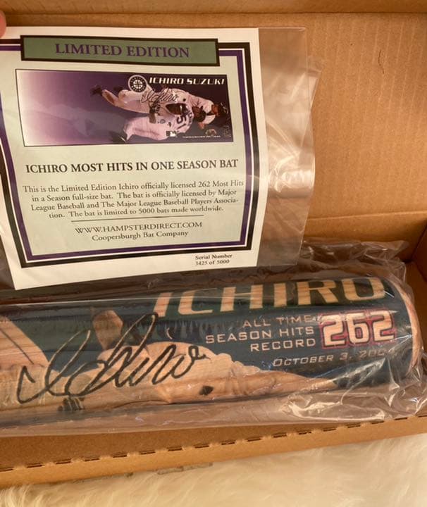 MLB マリナーズ イチロー 2004 シーズン最多安打 記念 バット レア